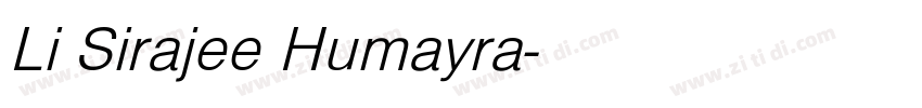 Li Sirajee Humayra字体转换